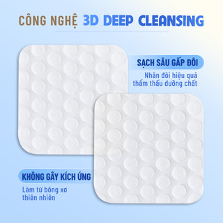 Bông tẩy trang làm sạch da Bông Bạch Tuyết Calla Sạch Sâu 500Gr (600 Miếng/Gói)