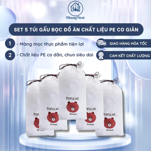 Túi gấu bọc đồ ăn chất liệu PE co dãn chun siêu dai, màng bọc thực phẩm tiện lợi, nhanh gọn, tiết kiệm