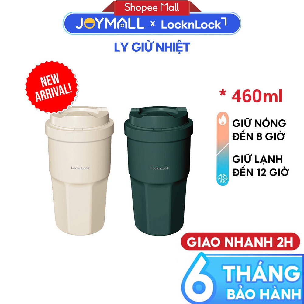 Ly giữ nhiệt LocknLock 460ml Coffee Tumbler LHC3329 - Hàng chính hãng, thép không gỉ 316L - JoyMall