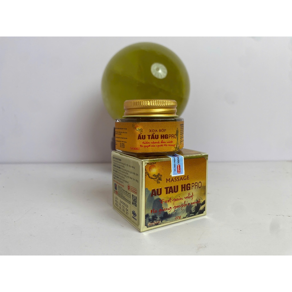 Hũ Xoa Bóp Ấu tẩu HG PRO, Hỗ trợ giảm các chứng đau nhức, đau mỏi cơ, đau lưng, đau vai gáy, bầm tím