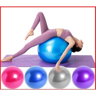 (Tặng Bơm) Bóng tập Yoga/Gym Trơn (Size 45, 55, 65, 75CM) Cao Cấp bóng gai bóng sưng
