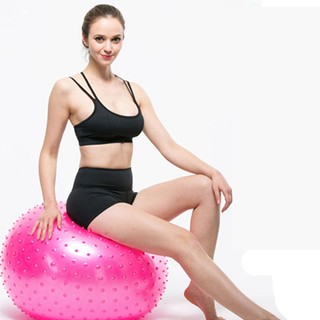 (Tặng Bơm) Bóng tập Yoga/Gym Trơn (Size 45, 55, 65, 75CM) Cao Cấp bóng gai bóng sưng