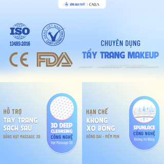 Bông tẩy trang làm sạch da Bông Bạch Tuyết Calla Sạch Sâu 500Gr (600 Miếng/Gói)