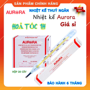 ( HoảTốc1h) Combo 3 Nhiệt kế thuỷ ngân AURORA CRW-23 (Đức), nhiệt kế kẹp nách ngậm miệng cao cấp an toàn - Chính hãng