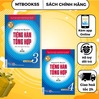 Sách - Combo Tiếng Hàn Tổng Hợp Dành Cho Người Việt Nam Trung Cấp 3 - 4 (SGK) bản 4 màu
