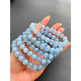 Vòng tay Aquamarine tự nhiên Mộc Tâm An - giữ gìn tình yêu, thanh lọc cảm xúc