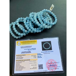 Vòng tay Aquamarine tự nhiên Mộc Tâm An - giữ gìn tình yêu, thanh lọc cảm xúc