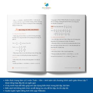 Sách - Combo Sổ tay kiến thức Toán - Văn - Anh THCS (lớp 6 - lớp 9) - Cập nhật kiến thức mới 2025
