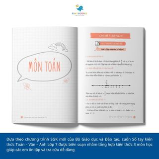 Sách - Sổ tay kiến thức Toán – Văn – Anh Lớp 7 Theo Chương Trình Mới Bộ Giáo Dục