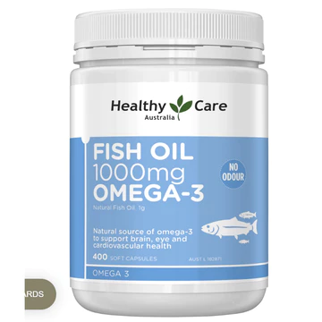 (date 2028) Viên uống dầu cá 1000mg Healthy Care Fish Oil 1000mg, 400 viên ( Dầu Cá HC )