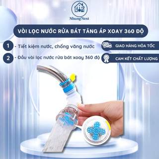 Vòi lọc nước rửa bát tăng áp xoay 360 độ có thể kéo dài chống bắn nước