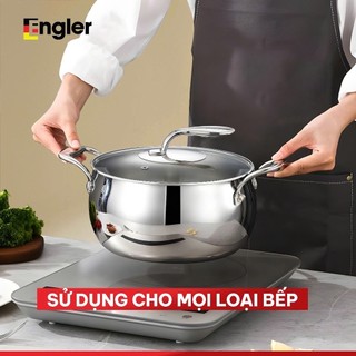 Nồi táo Darat Engler EL9205 inox 304, đáy 5 lớp, tay cầm cách nhiệt, nhiều size, nấu đa năng
