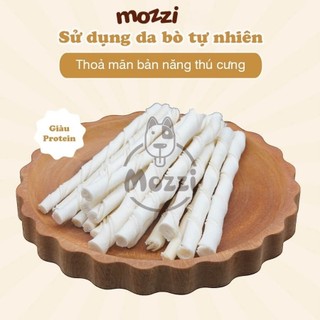 Snack cho chó Que gặm DoggyMan da bò sáp ong xoắn đôi sữa dê sạch răng thơm miệng