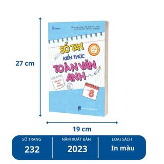 Sách - Sổ tay kiến thức Toán - Văn  - Anh lớp 8