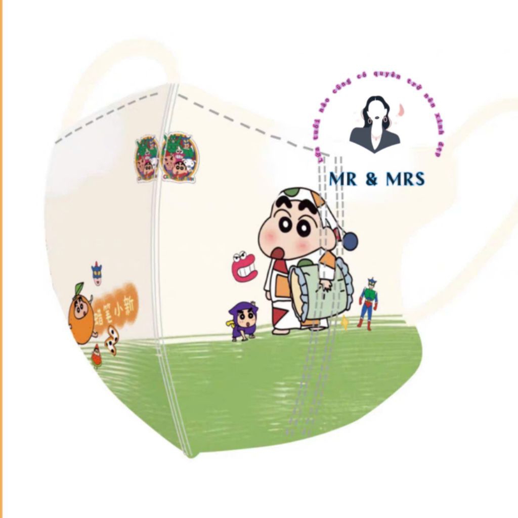 ( Set 10/60C) Khẩu Trang Hoạt Hình Cushin và cho cưng Cho Bé 3-12T