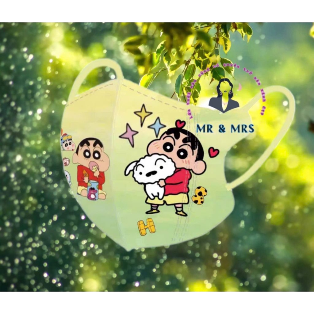 ( Set 10/60C) Khẩu Trang Hoạt Hình Cushin và cho cưng Cho Bé 3-12T