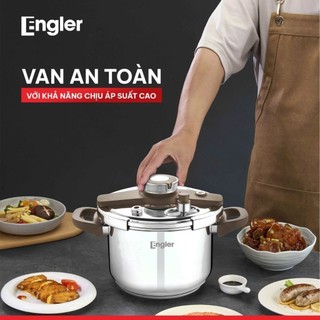 Nồi áp suất inox Engler EL9122, dung tích 6L, inox 304 dày dặn, an toàn, tiết kiệm thời gian nấu ăn