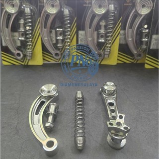 [Tặng lò xo] PÁT CÀNG THẮNG CONG, THẲNG TAKEGAWA - INOX 304 NGUYÊN KHỐI CNC CHO XE MÁY (trước+sau)