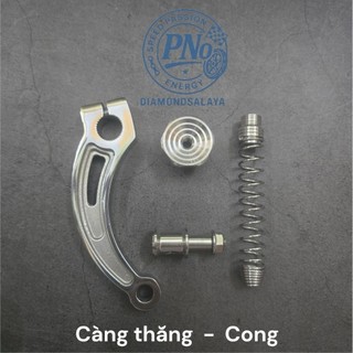 [Tặng lò xo] PÁT CÀNG THẮNG CONG, THẲNG TAKEGAWA - INOX 304 NGUYÊN KHỐI CNC CHO XE MÁY (trước+sau)