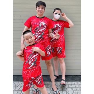 Set bộ quần áo nam nữ STING chất liệu thun lạnh mềm mại co giãn thoải mái trẻ trung - KL2