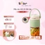 Máy xay sinh tố cầm tay Qcooker NÂNG CẤP PIN 2600 mAh, 18 lưỡi dao, dung tích 1,1L Kèm nắp có quai xách