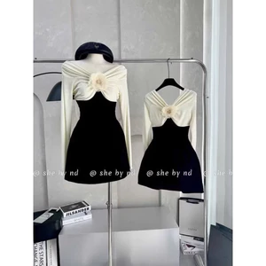@Ssu.Studio// SHEBYND VÁY NHUNG TRỄ VAI HOA TRÀ SIU XINH