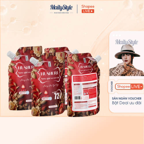 V05_COMBO Nước giặt xả cao cấp HUSHURE hương hoa ngọt ngào 1lit