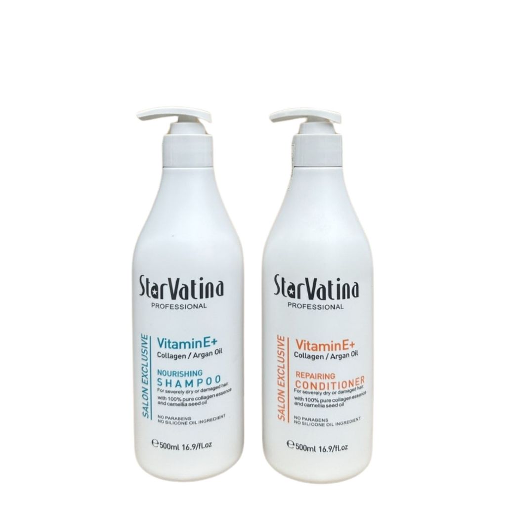 Combo Gội Xả Dưỡng Sinh Star Vatina 500ml - 750ml | Tóc Mềm Mượt, Bóng Khỏe & Sạch Thoáng Da Đầu