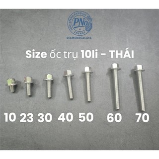 DIAMOND SALAYA - ỐC 10li - THÁI V2 V3 V4 -  INOX 304 chiều dài 10-70mm hàng siêu đẹp gắn mọi loại xe