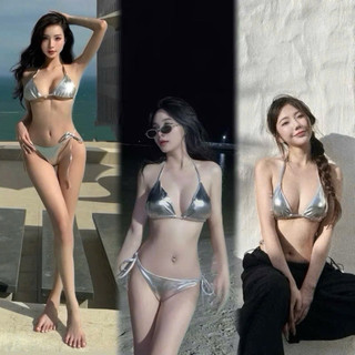 QCL1 0561 Bikini bạc 2 mảnh siêu sang chảnh sẹcxi