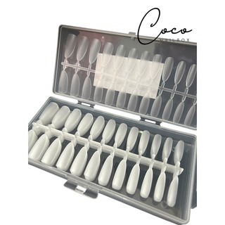 (Hỏa Tốc) Móng úp hạt gạo dài, móng úp vỉ móng nhám hộp 240 móng đủ size số Gemmy
