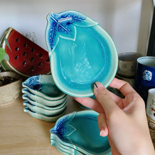 Chén Chấm/ Đĩa Cà Tím Men Kính - Gốm Nhật 2hand