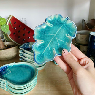 Chén Chấm/ Đĩa Cà Tím Men Kính - Gốm Nhật 2hand