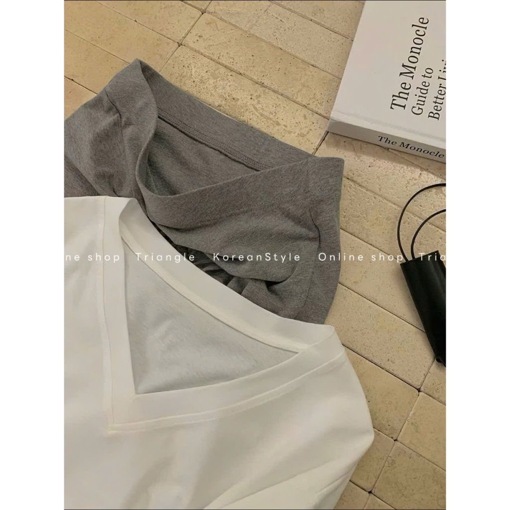 Triangle - Double Set - Set áo thun phối ren mix chân váy đuôi cá chun phong cách Hàn Quốc, chất cotton mềm mại, dễ mặc
