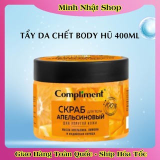 [CHÍNH HÃNG] Tẩy Da Chết Body Compliment Hương Cam, Mâm Xôi, Cafe 400ml của Nga