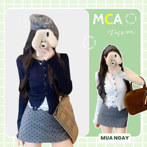Áo kiểu tay dài viền ren MCA phối cúc cài nữ tính A51240 ( Video sp thực tế )