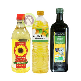 Dầu hướng dương ép lạnh hữu cơ Sungarden/ Olinalli/ Grand Olio 1L