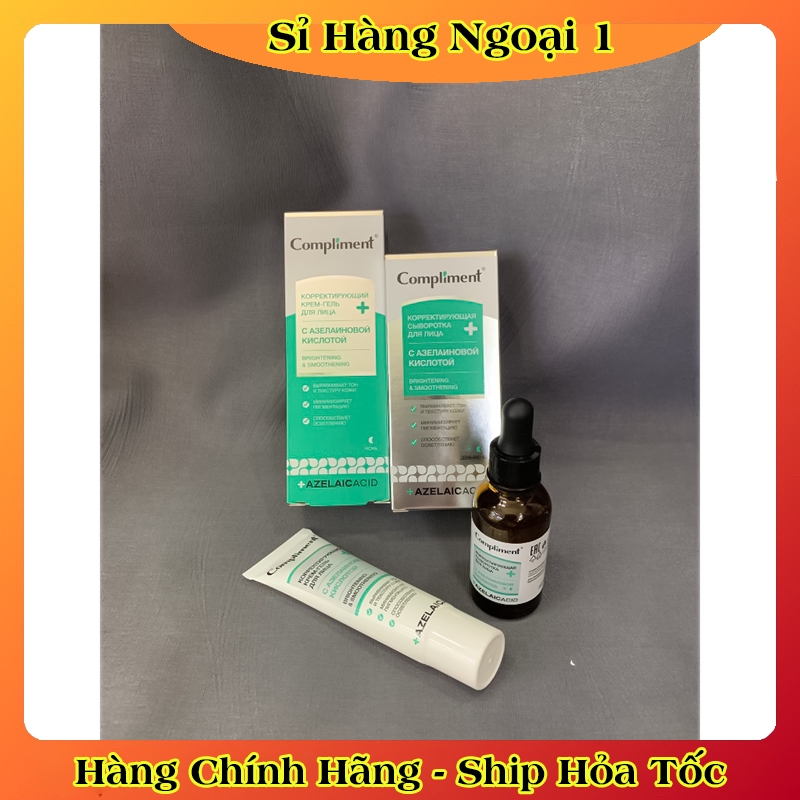 [MẪU MỚI XANH LÁ] Serum Compliment Azelaic Acid giảm thâm mụn, đều màu da 27ml của Nga