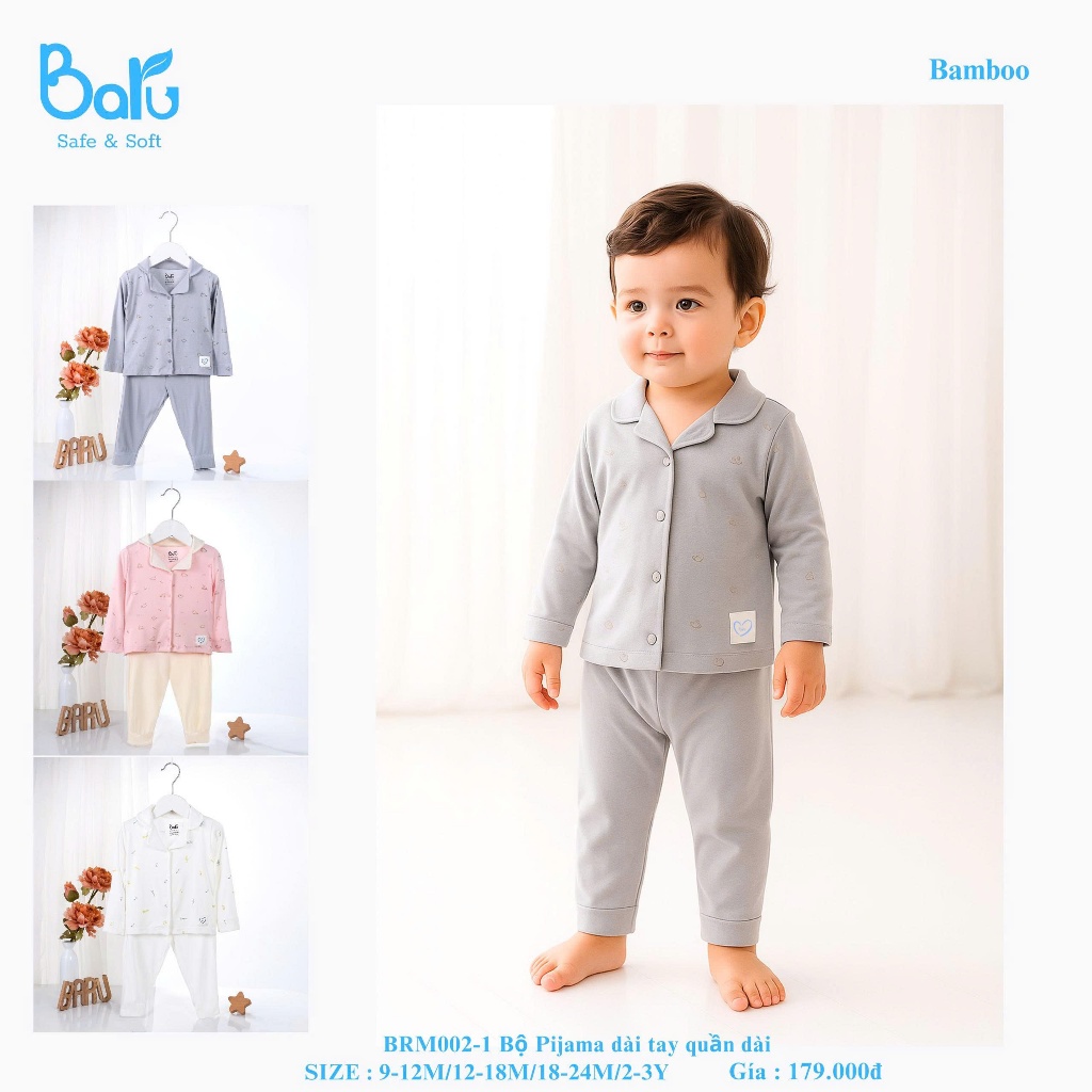 Bộ pijama dài tay quần dài BRM002-1 Baru Store
