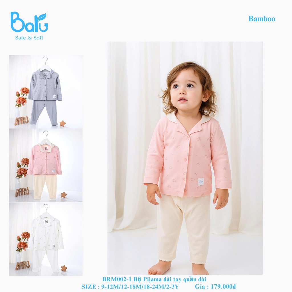 Bộ pijama dài tay quần dài BRM002-1 Baru Store