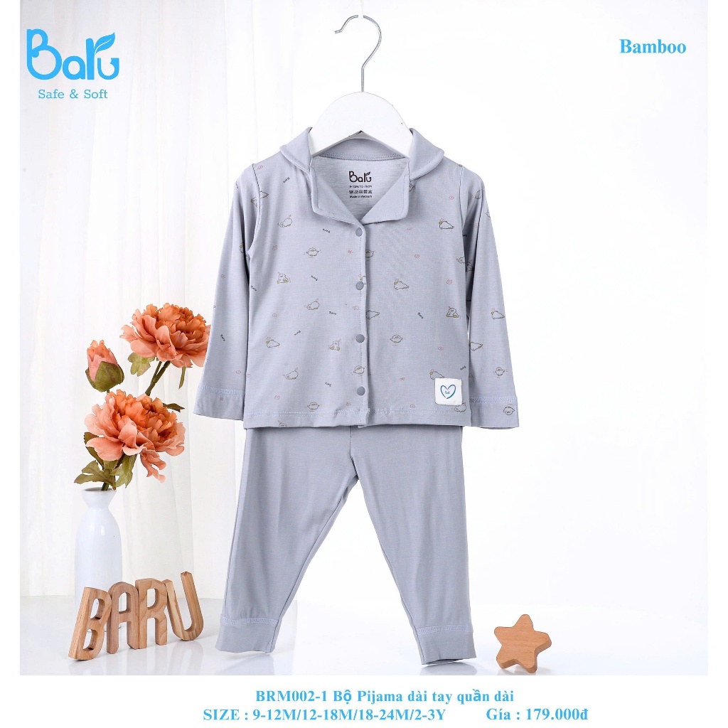 Bộ pijama dài tay quần dài BRM002-1 Baru Store