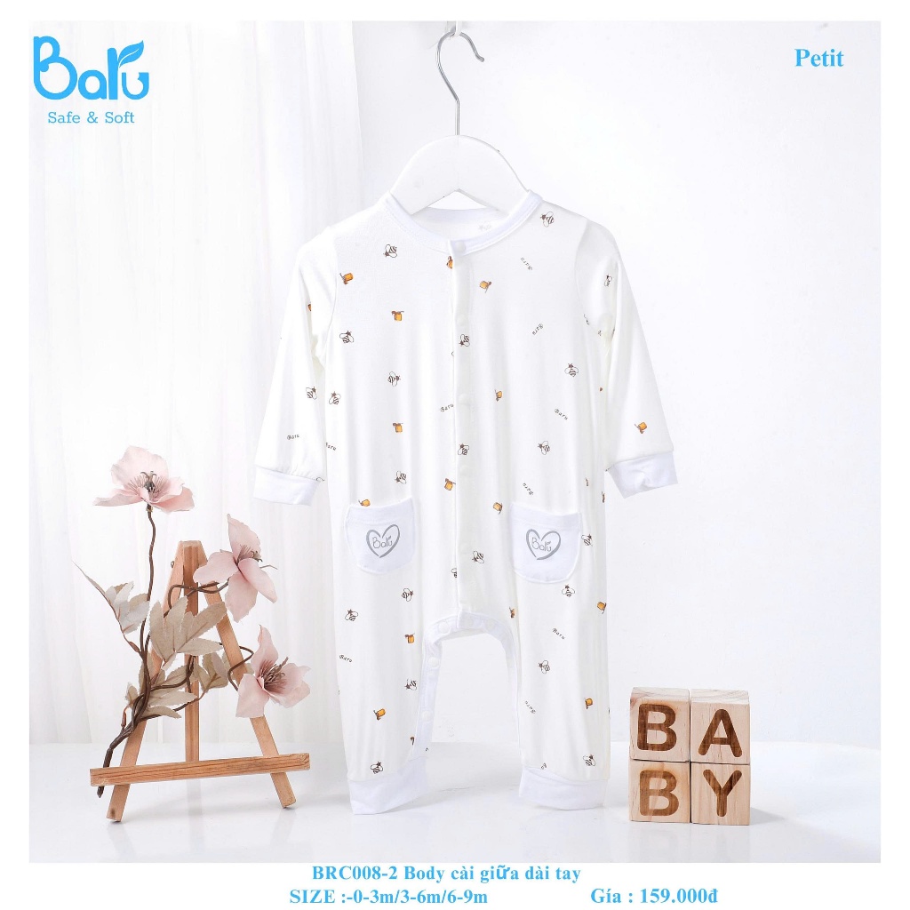 Body cài giữa dài tay BRC008--2