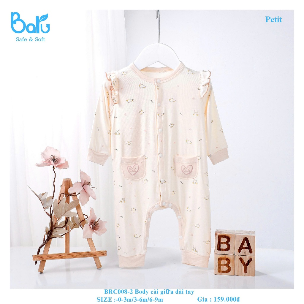 Body cài giữa dài tay BRC008--2