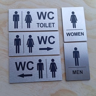 Bảng Alu WC - Bảng Toilet Alu Decor Dán Tường Trang Trí Cửa Nhà Vệ Sinh Nam Nữ
