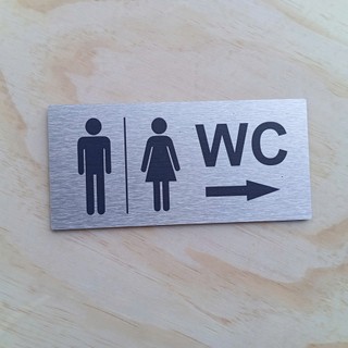 Bảng Alu WC - Bảng Toilet Alu Decor Dán Tường Trang Trí Cửa Nhà Vệ Sinh Nam Nữ