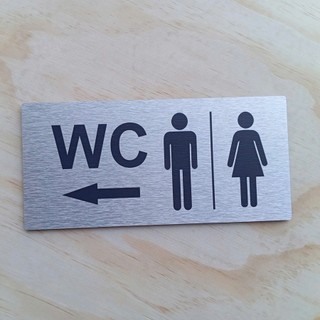 Bảng Alu WC - Bảng Toilet Alu Decor Dán Tường Trang Trí Cửa Nhà Vệ Sinh Nam Nữ