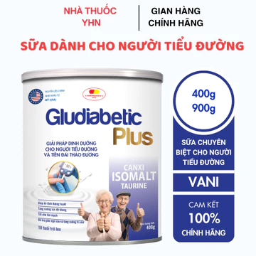 Sữa Bột Cho Người Tiểu Đường GLUDIABETIC PLUS Hỗ Trợ Dinh Dưỡng Người Tiểu Đường Hộp 400/900g Chính Hãng Japa Kids