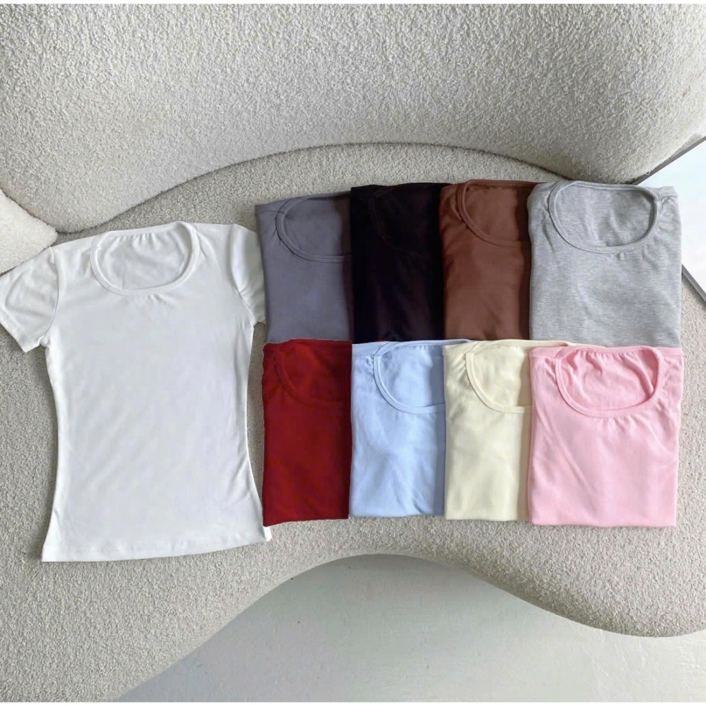 Áo thun nữ dám om Form babytee MCA cổ tròn viền phong cách basic A51384 [ Video sp thực tế ]
