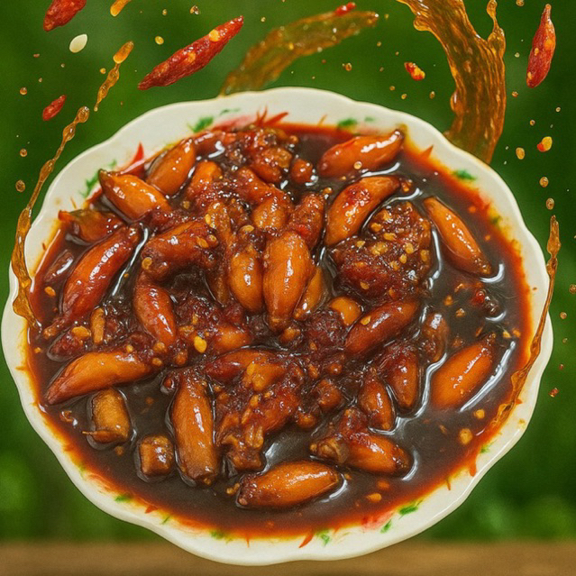Mực Kho Cay Mặn Hũ 500g – Đậm Đà Hao Cơm Ăn Liền