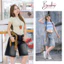 Quần Short Jean Nữ Suông Ống Rộng Lưng Cao Dáng Lửng Form Ngắn Ngang Gối Basic Phong Cách Hàn Quốc